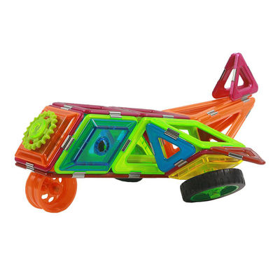 Buy 3d Magnetic Tiles Vehicles Fighter Toy , Magnetic Building Blocks With Wheel online manufacture