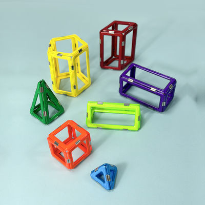 Buy Childrens Magnetic Building Sets , Three Dimensional Construction Magnetic Shape Tiles online manufacture