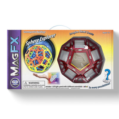 Geometric Intelligent Magnetic Building Tiles Set Color Window Educational Kit