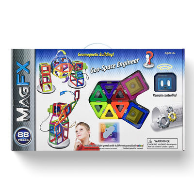 OEM Geometric Magnetic Shapes Childrens Magnetic Building Sets Multi colored 88 PCS