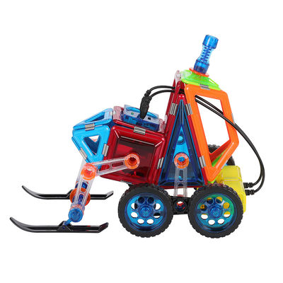 OEM Colorful Magnetic Tiles Remote Control Car Locomotive Hulu Sled Kids Toy Cars