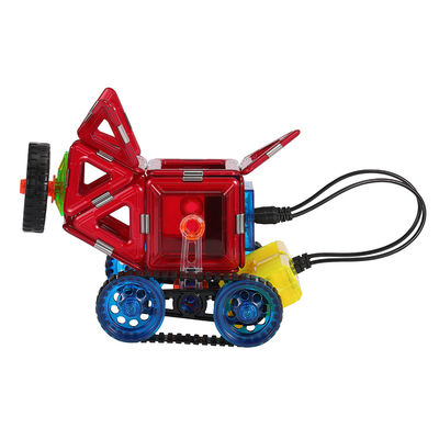 Kids 3D Magnetic Tiles Remote Control Car Locomotive Pig Cart Magnetic Blocks