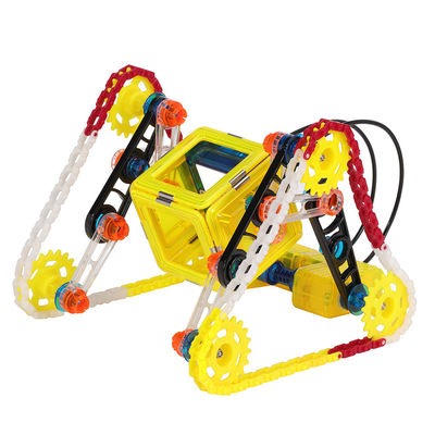 3D Construction Magnetic Building Toys Triangular Car With Remote Controlled Motor