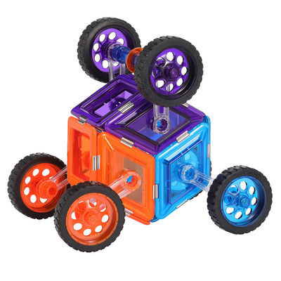 Big Eyes Magnetic Blocks With Wheels , Remote Control Magnetic Tiles Accessories