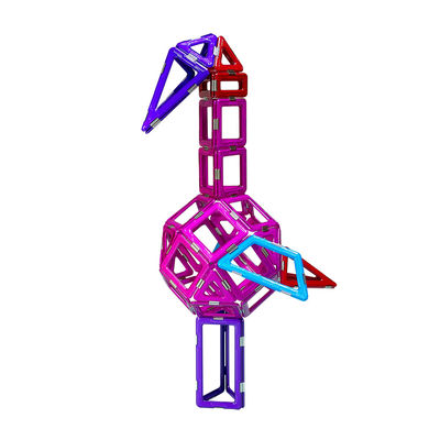 Flamingo Shaped Magnetic Stacking Blocks Multicolor Magnetic Building Tiles