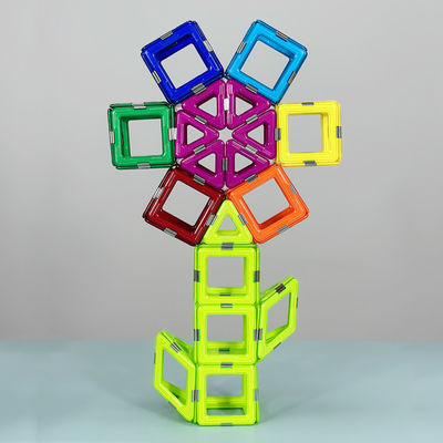 Sunflower Shapes Colorful Magnetic Tiles , Magnetic Stacking Toy For 3 Years +