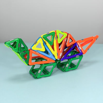 Kids Colorful Animals Versatilen Magnetic Blocks Grass Eating Dinosaur Magnetic Tiles