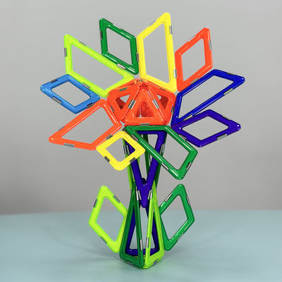 Colorful Flowers Magnetic Geometric Tiles Magnetic Building Blocks For 3 Year Olds