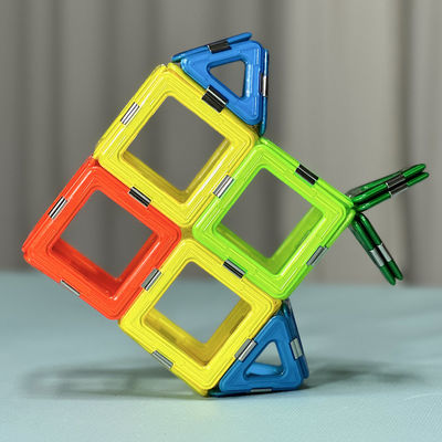 Magnetic Tile Assembly With Versatile Shapes For Animals And Plants Tropical Fish