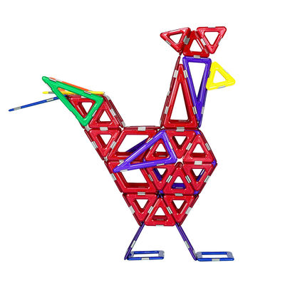 Colorful Rooster Animal Magnetic Tiles Magnetic Blocks Toys For Powerful Learning