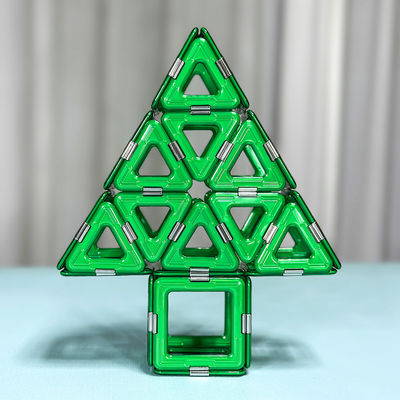 Creative Puzzle Toy 3D Magnetic Building Tiles Christmas Tree Blocks For Kids