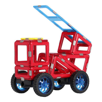 Preschool STEM Magnetic Tiles Fire Rescue Truck Magnetic Blocks Toys Educational