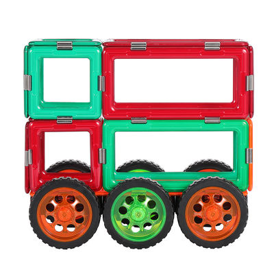 Kids Magnetic Tiles Vehicles Double Decker Sightseeing Bus Magnetic Building Blocks