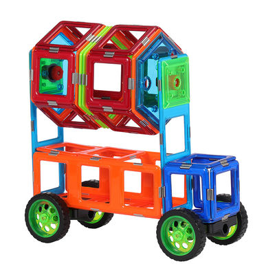 Educational Magnetic Blocks Fuel Tanker Truck ，Magnetic Tiles Truck 3D Construction