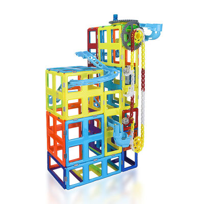 Puzzle Building Blocks Magnetic Tile Car Race Track DIY Assemble Colorful